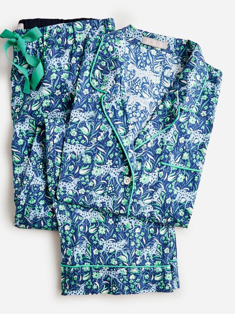 J. Crew long-sleeve Cotton Poplin Pajama Set i Fauna Floral S